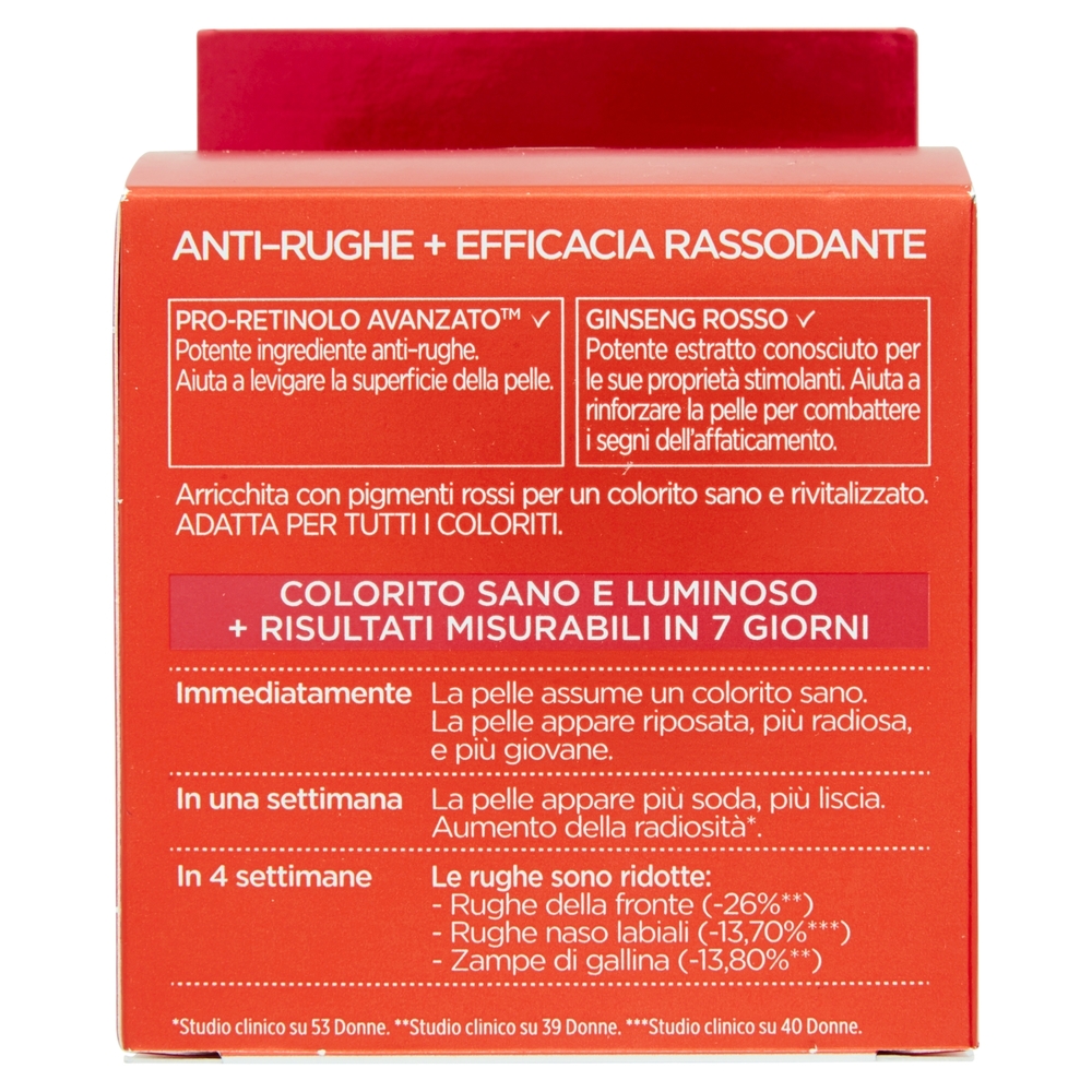 L'Oréal Paris Crema Viso giorno anti-rughe Revitalift con Ginseng Rosso e Proretinolo avanzato, 50ml